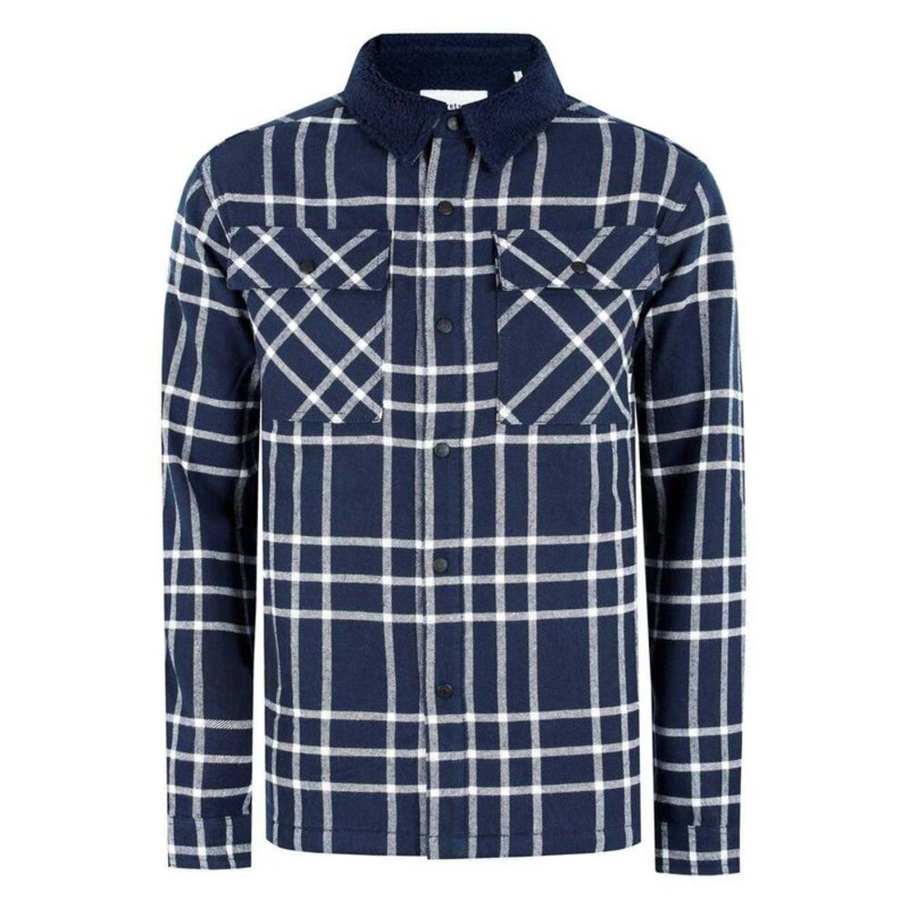 Firetrap Mens Long-Sleeved Overshirt / Navy